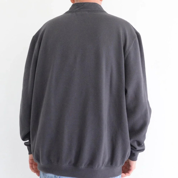 Colosseum Gray Green Embroidered Mi State Spartans Collegiate Half Zip Sweater - Picture 2 of 9